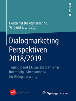 cover image of Dialogmarketing Perspektiven 2018/2019